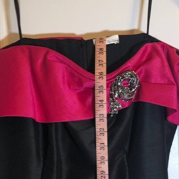 Ideas by Barbara Gown Style #: 5873 Black/Pink Size M NWT - Picture 14 of 16